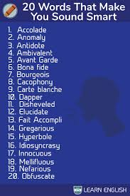 Words That Make You Sound Smart 50 Words Words Learn English