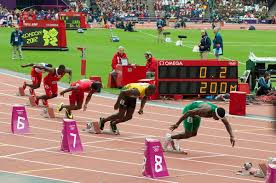 Jamaican usain bolt sets a new olympic record as he retains his 100m gold medal at the london 2012 olympics on the 5 august 2012.fellow jamaican yohan blake. 200 Metres Wikipedia
