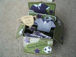 Maybe you want to add to your collection of homemade items. 3d Football Rubber Band Pop Up Box Card Photo By Heather Winslade