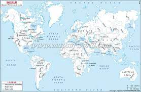 World Map Rivers Labeled World #River #Map | World Geography Map, Us World Map, Geography Map