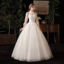 More images for hochzeitskleid schlank » Dear Jy Brautkleider Gericht Stil Stehkragen Gaze Schlank Abnehmen Bodenlangen Prinzessin Kleid Bankett Kleid Hochzeitskleid Geeignet Fur Hochzeitsfotografie Party Bankett Abendkleid Amazon De Bekleidung
