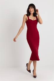 Kalin Askili Kalem Abiye Bordo The Dress Elbiseler Elbise