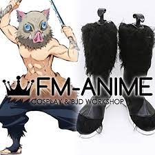 See people in beautiful costumes of your favorite characters from the demon slayer anime. Fm Anime Demon Slayer Kimetsu No Yaiba Inosuke Hashibira Cosplay Shoes Boots