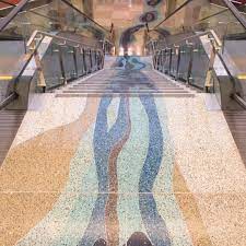 Kansas City International Airport Terrazzo Terrazzo Design Concrete Decor Terrazzo Stairs