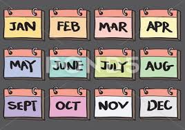 12 Month Calendar Cartoon Vector Icon Set Stock Illustration Ad Calendar Cartoon Month Vector Birth Month Birthday Month Months
