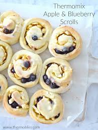 Thermomix Apple And Blueberry Scrolls Recipe Thermomix Recipes Thermomix Desserts Thermomix Baking