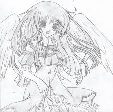 Female anime character, youtube anime female shakugan no shana, youtube, face, black hair png. Ruang Belajar Siswa Kelas 6 Anime Angel Drawings Easy