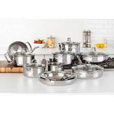 Viking kitchen utensil, viking stainless steel. Viking 17 Pieces Stainless Steel Cookware Set Reviews Birch Lane