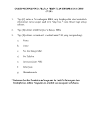 Persatuan ibu bapa dan guru. Garis Panduan Pibg