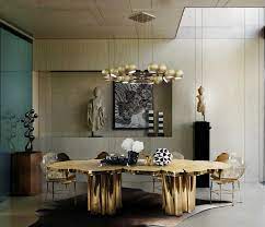 Hollywood regency lucite and glass dining table with four chrome chairs. Hollywood Regency Top Dining Tables For Statement Dining Rooms