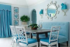 Design Idea White Lacquer Dining Chairs Cococozy Stolovaya V Sinih Tonah Ukrashenie Stolovoj Komnata Dizajna