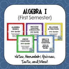 Online tutoring available for math help. Algebra 1 First Semester Notes Homework Quizzes Tests Bundle Algebra Algebra I Algebra Help