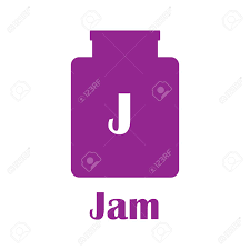 Alphabet lesson plan for esl kids teachers. Kids Alphabet In Flat Style J Jam Vector Illustration For Print Cards And Creaive Design Royalty Free Svg Cliparts Vectors And Stock Illustration Image 83338506