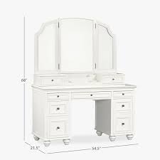 Pottery barn under vanity storage. Chelsea Smart Storage Vanity Desk Super Set Pottery Barn Teen