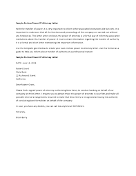 27 Professional Power Of Attorney Letters Examples