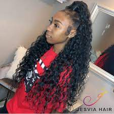 Fantastic Photos Half Up Half Down Hair Weave Style With Your Wedding You Intend To Appear The Most A In 2021 Half Up Hair Hair Ponytail Styles Half Up Half Down Hair