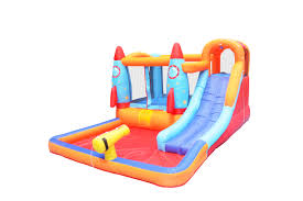 Garden Trampoline House Inflatable Kids Rocket Party Bouncy Castle Outdoor Jump Park Water Slide Inflatable Pool Garden Trampoline Bouncy Castle