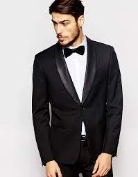 Asos Antony Morato Tuxedo Suit Jacket With Faux Leather Shawl Lapel In Super Slim Fit Black Black Tuxedo Suit Tuxedo Suit Suit Jacket