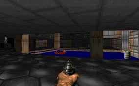 E1m1 Hangar Doom Screenshot This Is A Screenshot Of A Game In The Doom Series The Design And Artwork Depicted In The Screensh Id Software Doom Retro Gaming