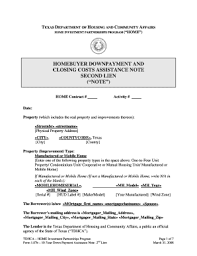 The texas department of housing and community affairs is the state's lead agency responsible for homeownership, affordable rental housing, c. Fillable Online Tdhca State Tx Tdhca Home Sample Note Texas Department Of Housing Tdhca State Tx Fax Email Print Pdffiller