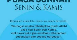 Didahulukan niat puasa wajib (qhada' ramadhan yang ditinggalkan) dengan disertaikan niat puasa enam shawal tersebut. Kelebihan Berpuasa Isnin Khamis