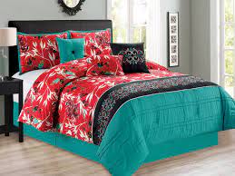 4.8 out of 5 stars. 11 Pc Sachi Tree Branches Silhouette Leaves Birds Floral Damask Comforter Curtain Set Turquoise Blue Red Black King Walmart Com Walmart Com