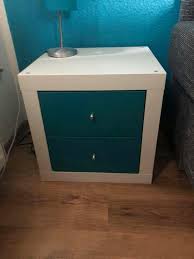 Ikea Kallax 1x1 Als Nachtschrank Mit Farbigen Schubladeneinsatzen Oder Turen Nachtschrank Schrank Kallax