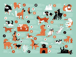 Dogs Alphabet In 2019 Dog Illustration Dog Poster Cute