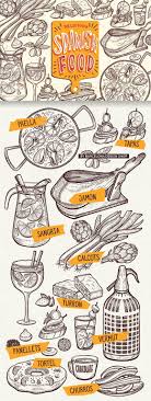 Spanish Food Illustrations Spanish Food Food Illustrations Food Drawing