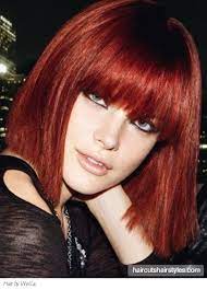 Fiery Red Bob Hair Style Red Bob Hair Bob Hairstyles Red Hair Color