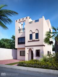 Proposed 3d Photo Rendering Of Arabic Style Villa Facade Villa Facade Maison Moderne Modele Maison
