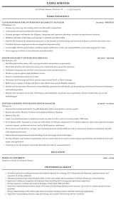Integration Senior Manager Resume Sample