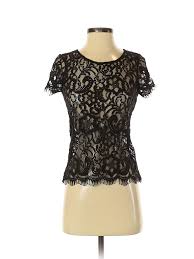 details about guess by marciano women black short sleeve top xs