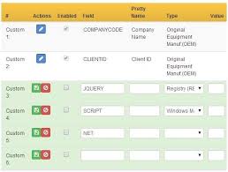 Jquery Editable Data Table With Custom Fields Data Table Jquery Data