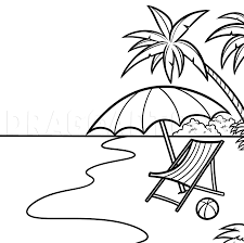 How To Draw A Beach Scene Step By Step Drawing Guide By Dawn Dragoart Com Beach Cartoon Beach Drawing Beach Scene Images