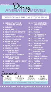 The Ultimate Disney Movies Checklist For Disney Disney Animated Movies Disney Live Action Movies Disney Movies List