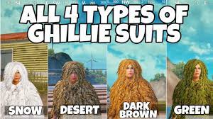 All 4 Ghillie Suit Locations In Pubg All Types Of Ghillie Suite In Training Mode Youtube