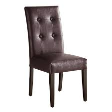 Marshall Brown Faux Leather Dining Chair With Espresso Wood Dining Room Furniture Modern Faux Leather Dining Chairs Wayfair Living Room Chairs