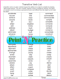 types of verbs 64 kinds of verbs worksheets