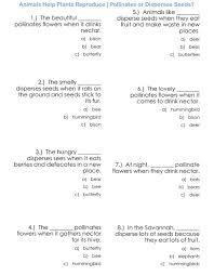 Maybe you would like to learn more about one of these? Animals Help Plants Reproduce Pollinates Or Disperses Seeds Worksheet