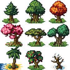 Oc 32x32 Trees Practice Pixelart Pixel Art Landscape Pixel Art Games Cool Pixel Art