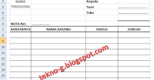 Demikianlah cara membuat nota penjualan berserta beberapa contoh nota pembelian dengan berbagai bentuk desain yang unik, mulai dari nota penjualan barang elektronik, nota pembelian laptop, nota penjualan makanan hingga nota penjualan hp yang bisa di download secara. Download Contoh Kwitansi Nota Penjualan Sederhana Dengan Microsoft Excel Sharing Teknologi Dan Ilmu Komputer