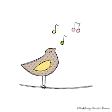 Vogel Singt Doodle Stickdatei Sticken Stickdateien Stickmuster
