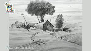 How To Draw A Landscape With Easy Pencil Strokes For Beginners Landscape Drawing Easy Landscape Drawings Landscape Pencils are basic and most. landscape drawing easy