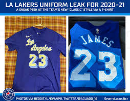 We have the official la lakers jerseys from nike and fanatics authentic in all the sizes. Los Angeles Lakers Will Use Classic Blue Jersey For 2021 Nba Season Fadeaway World