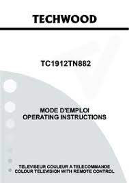 Techwood Tc1912tn882 Mode D Emploi Notice Fr