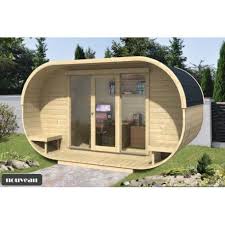 Chalet Bureau De Jardin Oval Kit Bois Thermowood Double Vitrage 16m2 Bureau De Jardin Chalet De Jardin Jardins En Bois