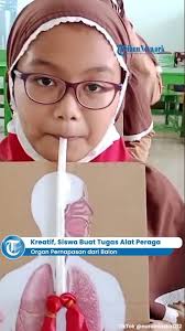 Kreatif, Siswa Buat Tugas Alat Peraga Organ Pernapasan dari Balon #tugas  #siswa #kreatif #shorts