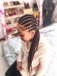 Feed In Braids Plated Back Medium Size Cornrows Braided Medium Hair Styles Black Girl Braided Hairstyles Girls Hairstyles Braids