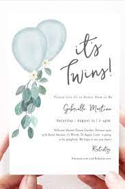 Twins Baby Shower Invitation Boy And Girl Twins Shower Invites Etsy In 2021 Twins Baby Shower Invitations Twins Baby Shower Invitations Boys Baby Shower Invitations For Boys